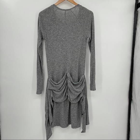 Monrow Tie Front Dress in Granite Grey Long Sleeve Size Small - Picture 13 of 15
